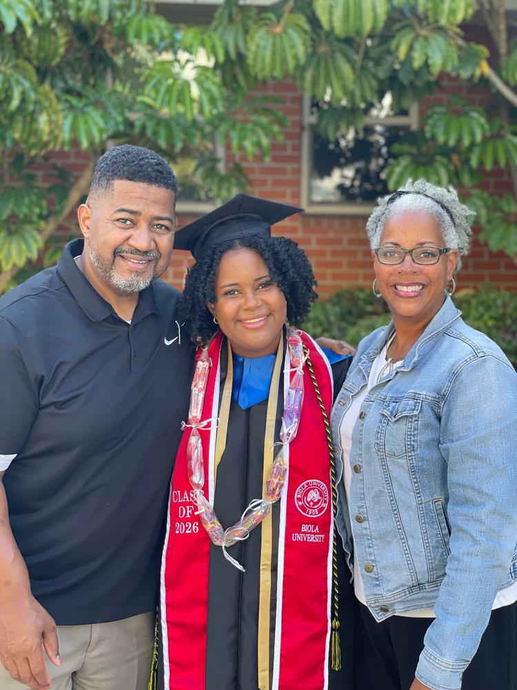 Malaika Ware with her family at her daughter's college graduation